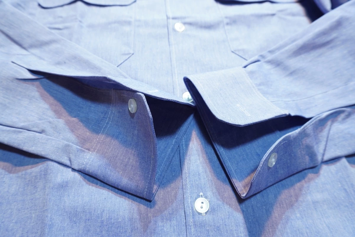 FRANCE Shirt Chambray size39-40（M～L?） new