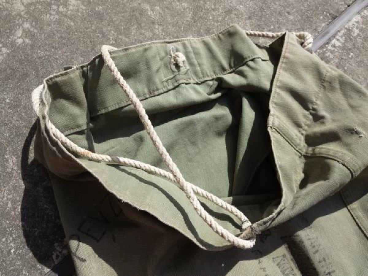 U.S.NAVY Duffel Bag Cotton 1940年代 use