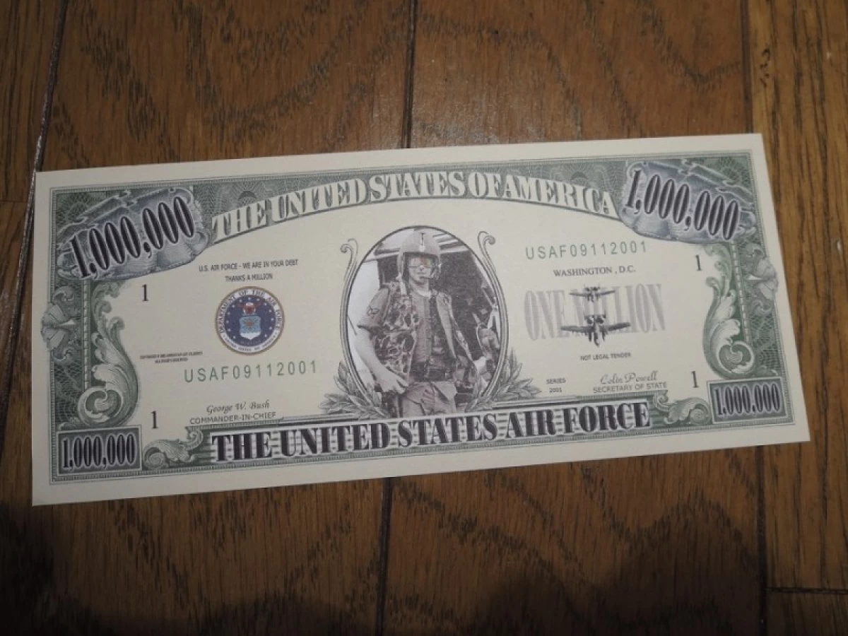 U.S.AIR FORCE Million Dollar Bill