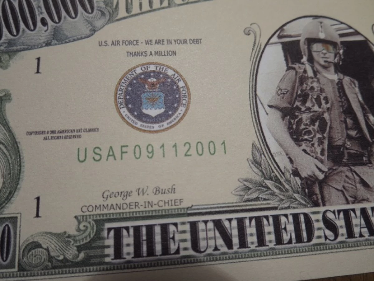 U.S.AIR FORCE Million Dollar Bill