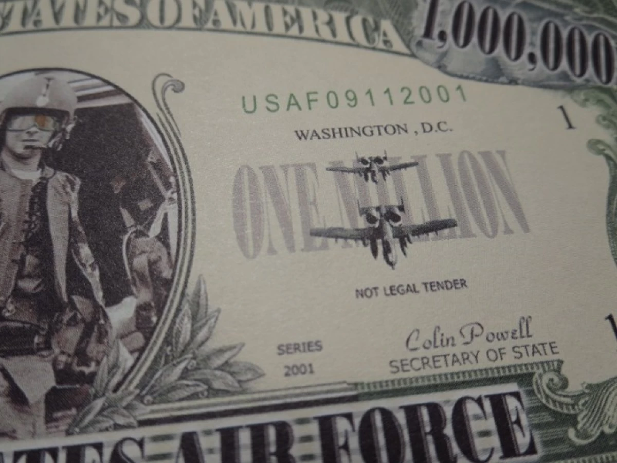 U.S.AIR FORCE Million Dollar Bill