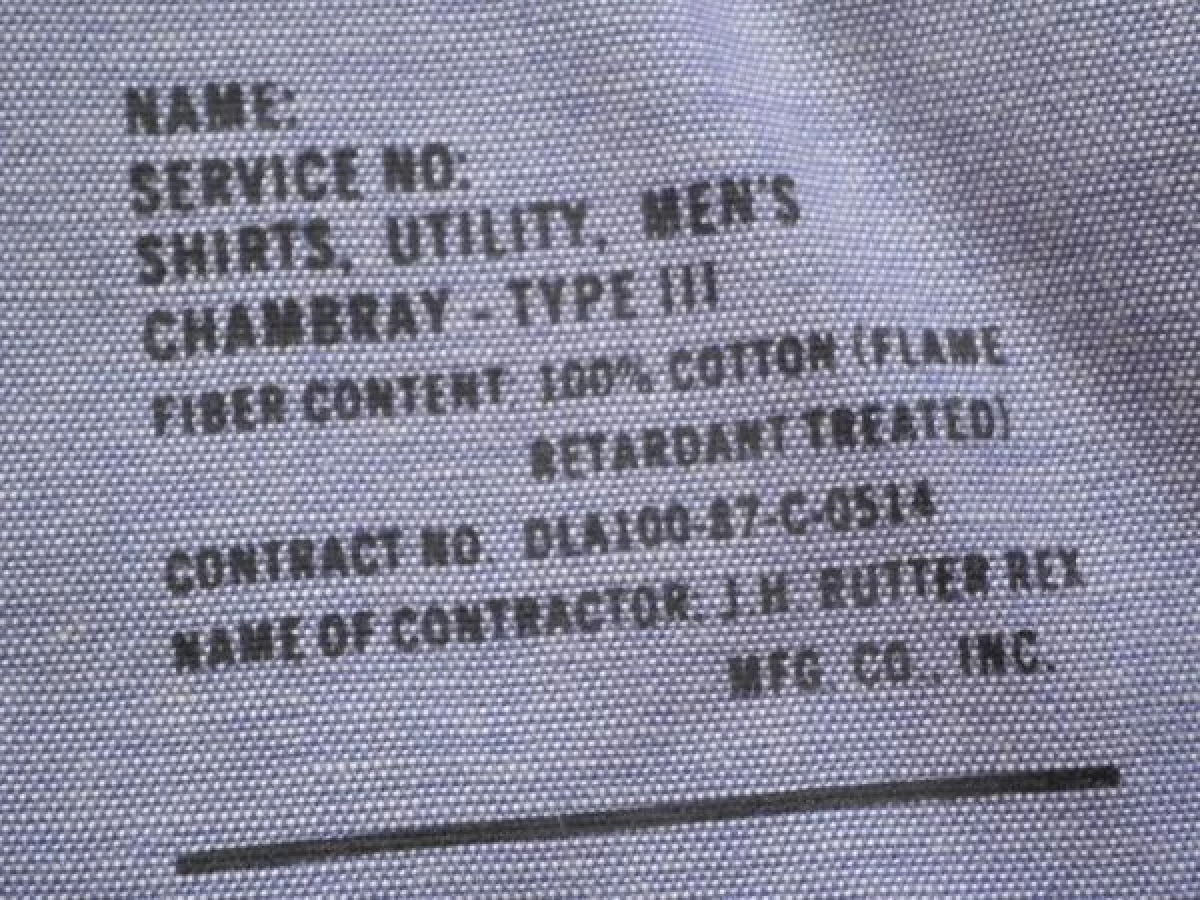 U.S.NAVY Utility Shirt 1987年 sizeXS new?