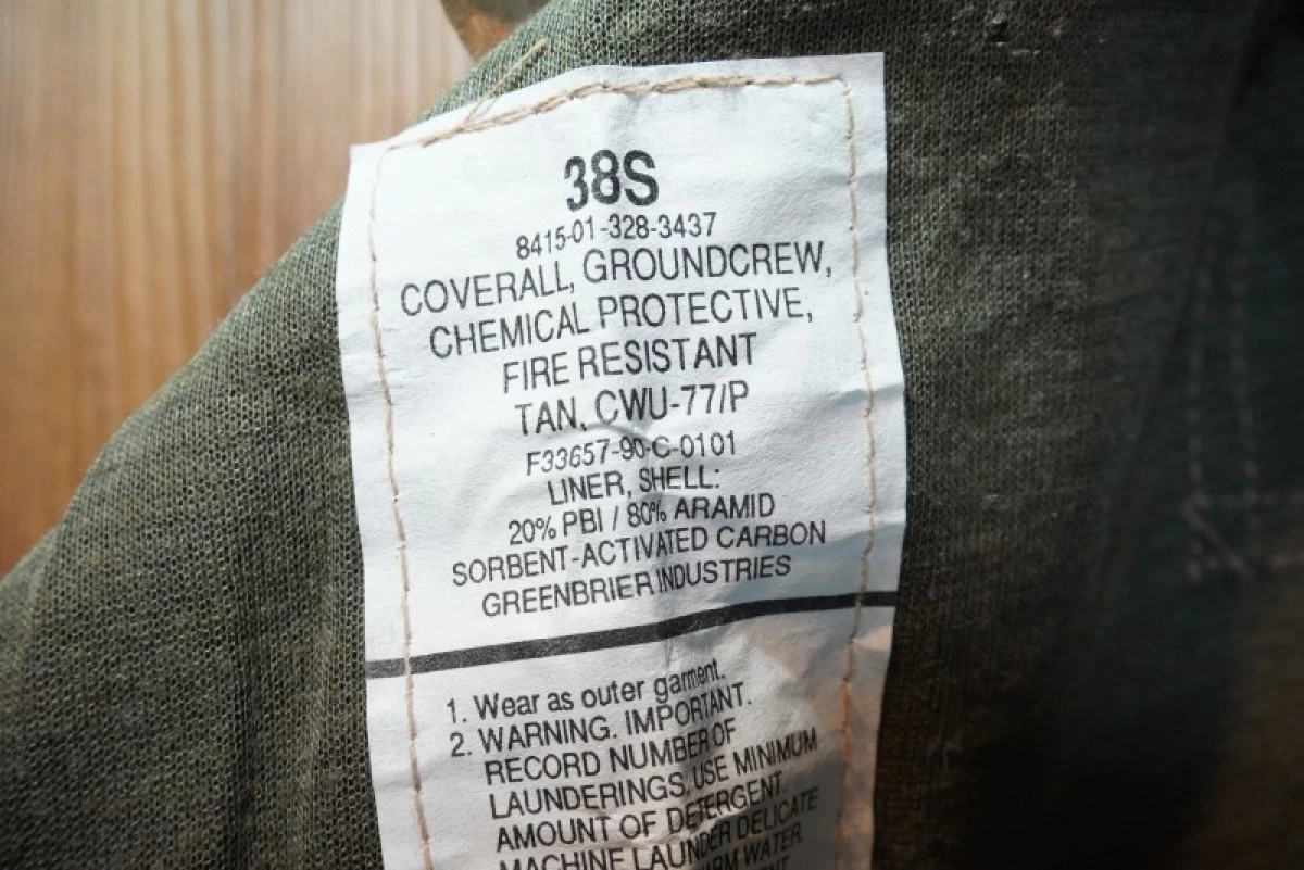U.S.Coverall CWU-77/P Chemical Protective size38S