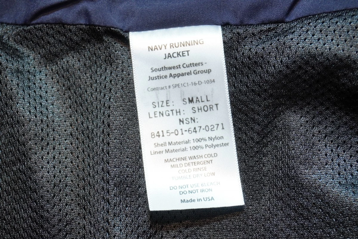 U.S.NAVY Jacket Running Athletic sizeS-Short new