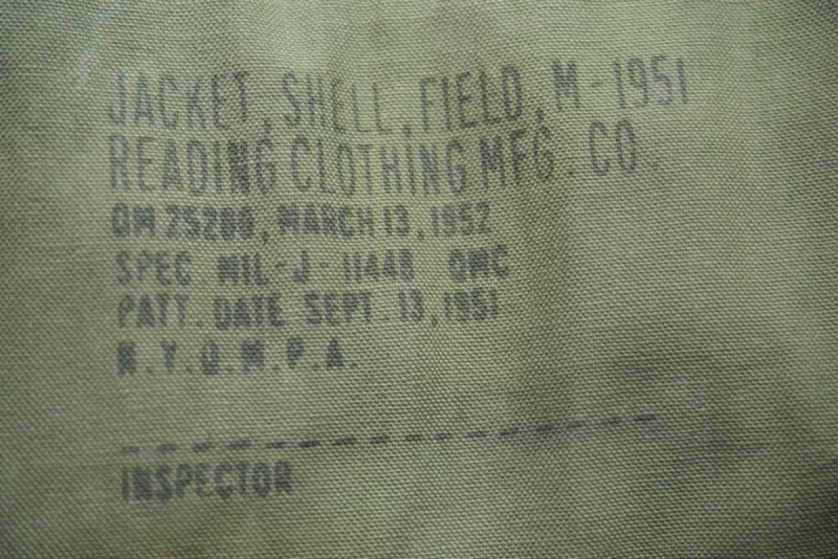 U.S.ARMY M-1951 Field Jacket 1952年 sizeS-Long used
