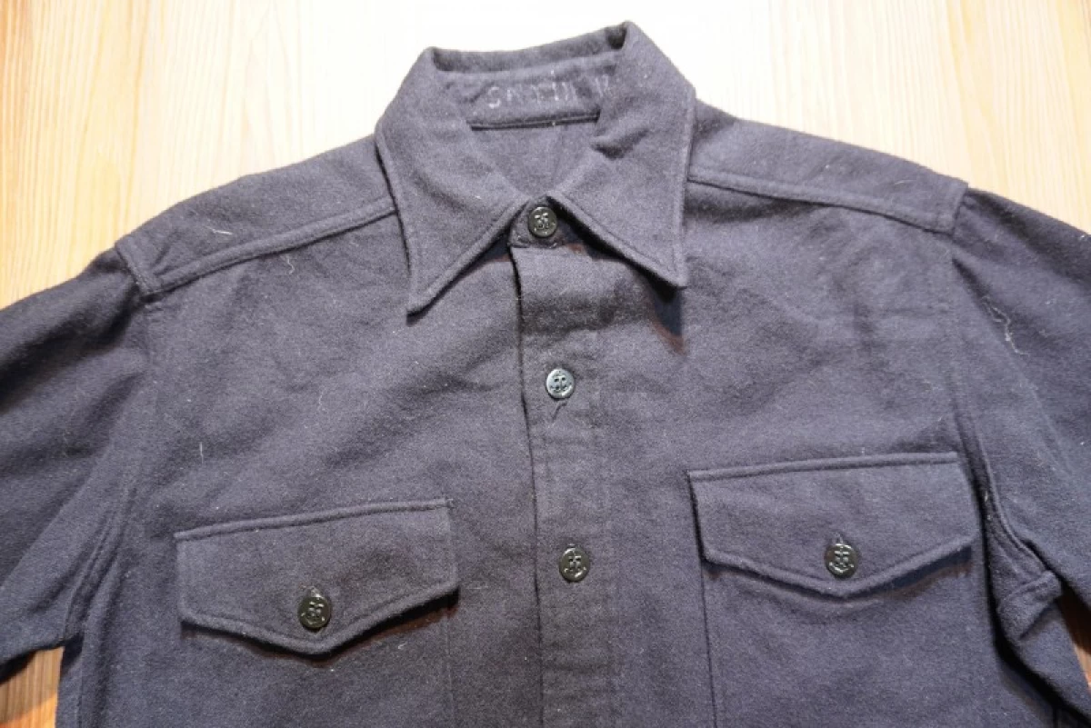 U.S.NAVY Shirt CPO 100%Wool 1976年 size14 1/2 used
