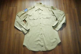 U.S.ARMY Shirt Cotton Khaki 1955年 size14 1/2 used