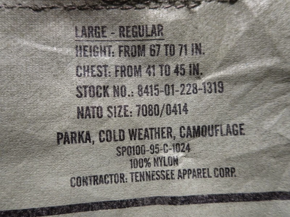 U.S. Gore-Tex Parka sizeL-R 1995年 used