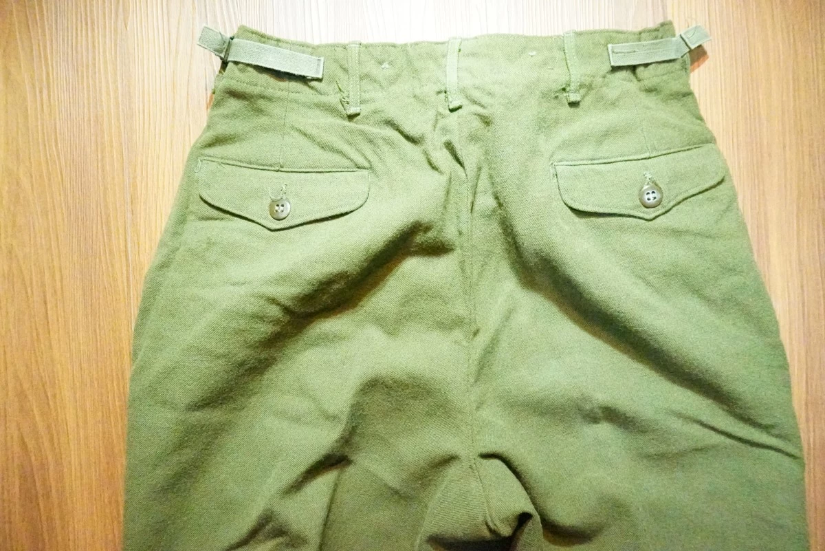 U.S.ARMY M-1951 Trousers 100%Wool 1952年? sizeS-Short used