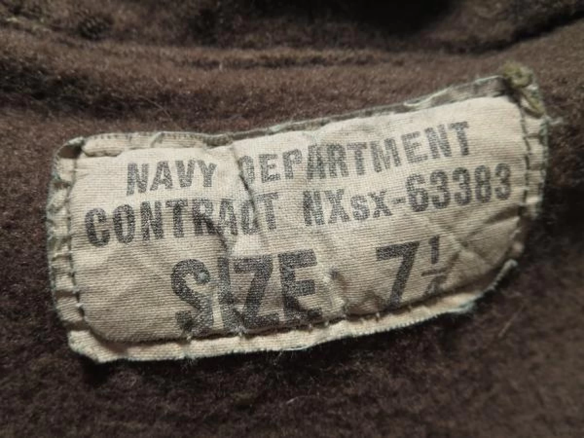 U.S.NAVY Cap Cold weather 1940年代 size7 1/4 used