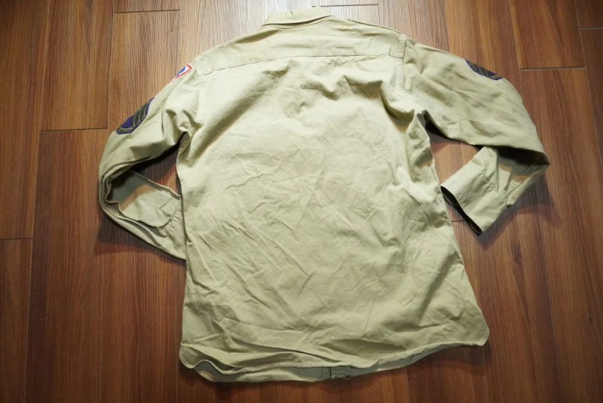 U.S.ARMY Shirt Cotton Khaki 1950年代 size16 used