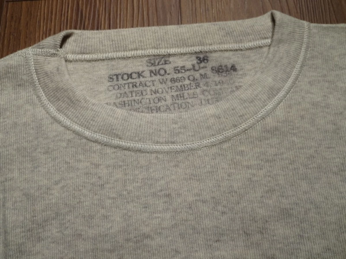 U.S.Undershirt Winter Wool? 1940年? size36 new?