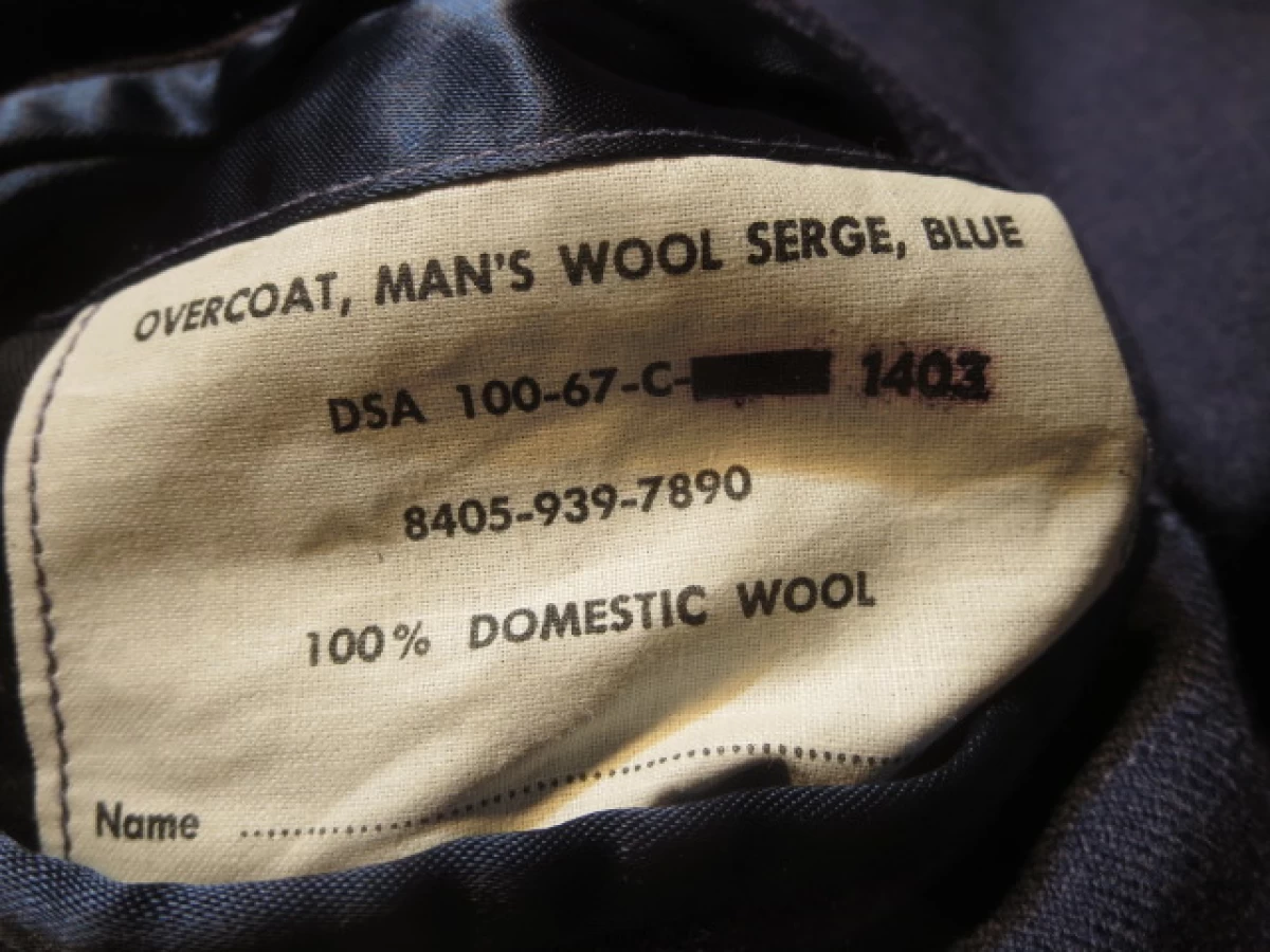 U.S.AIR FORCE Overcoat Wool 1967年 size35R used