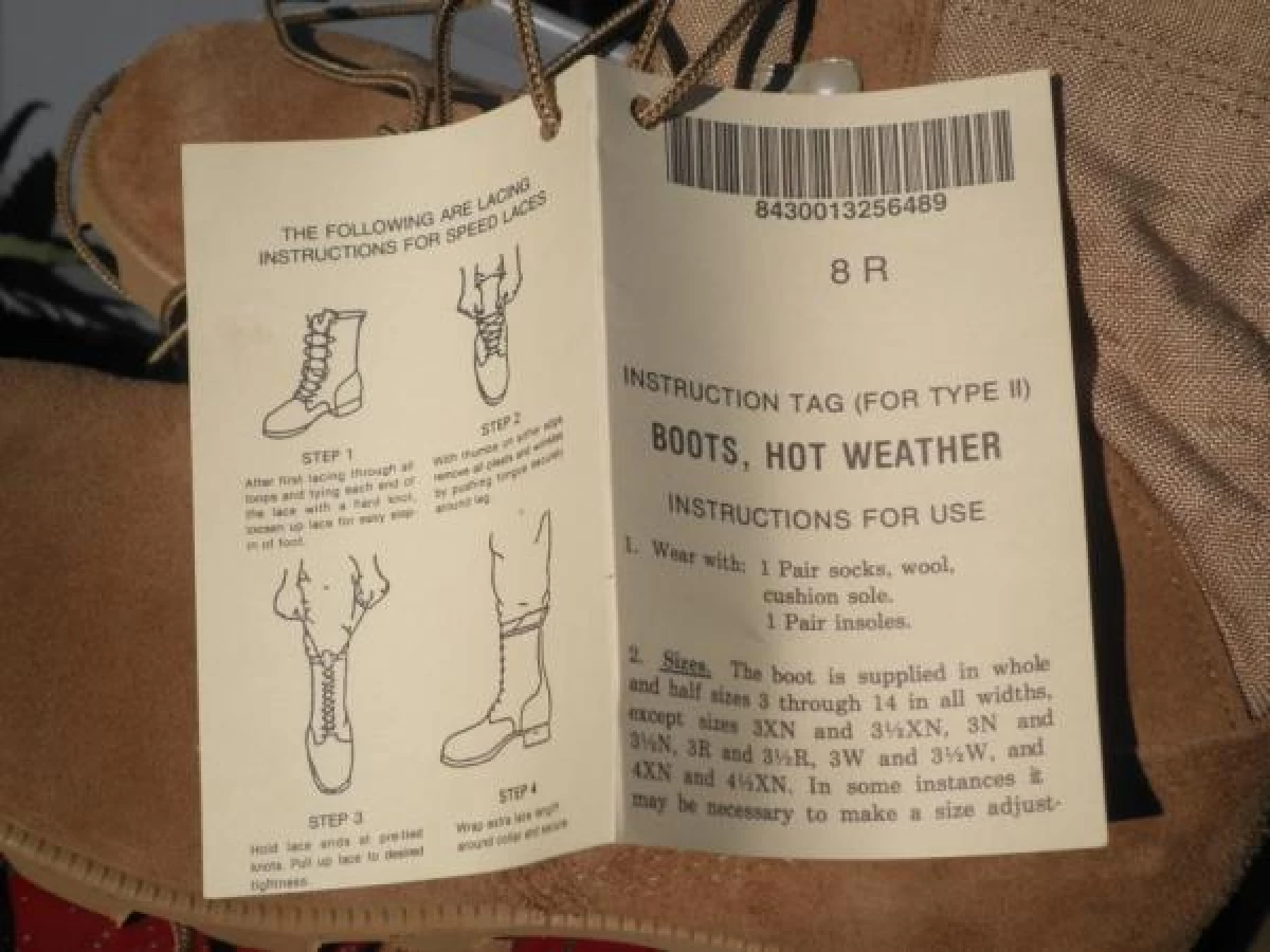 U.S.Boots Hot Weather Tan 1993年 size8R new
