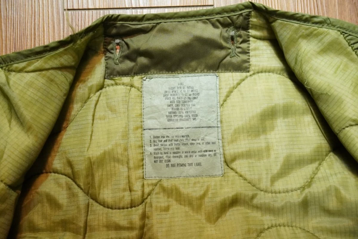 U.S.Liner for M-65 Field Jacket 1983年 sizeS used