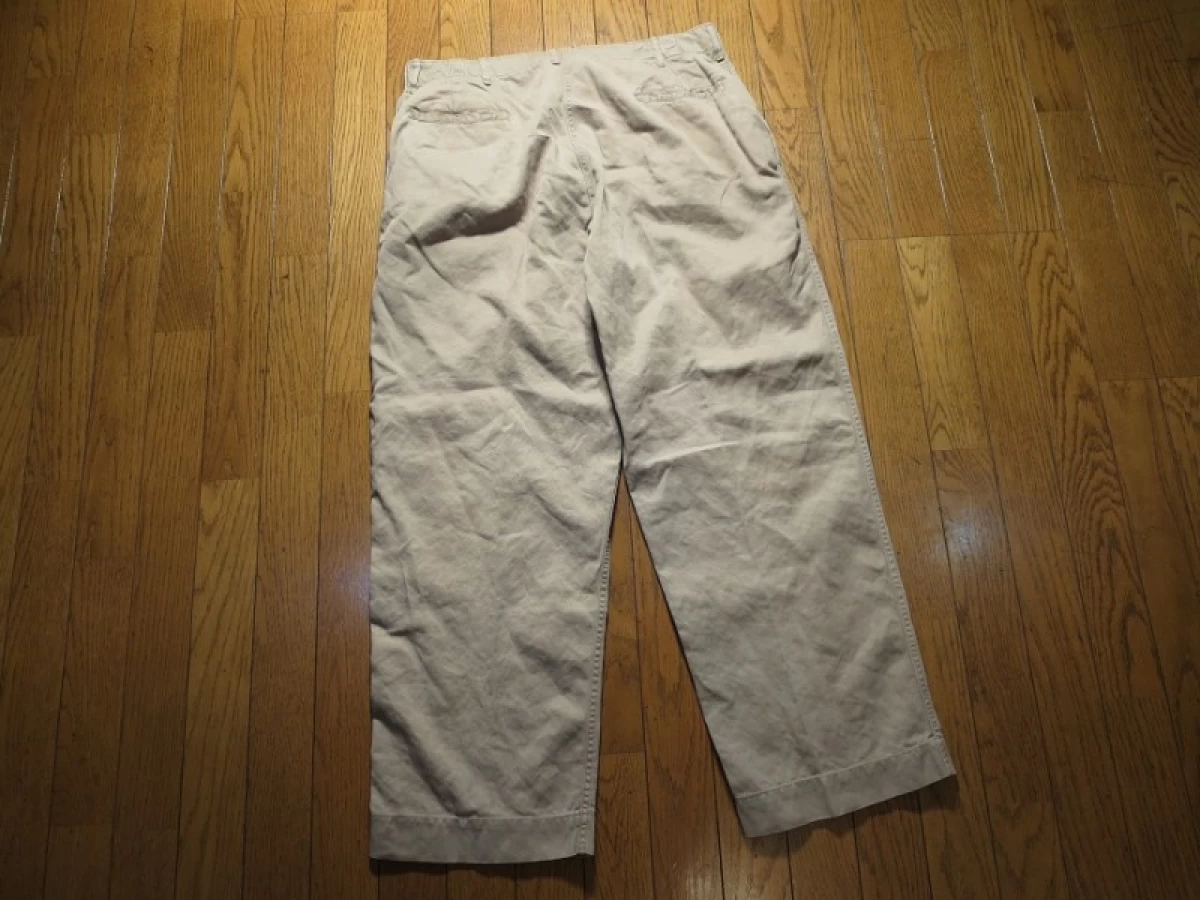 U.S.Trousers Cotton Khaki 1950年代?size38? used