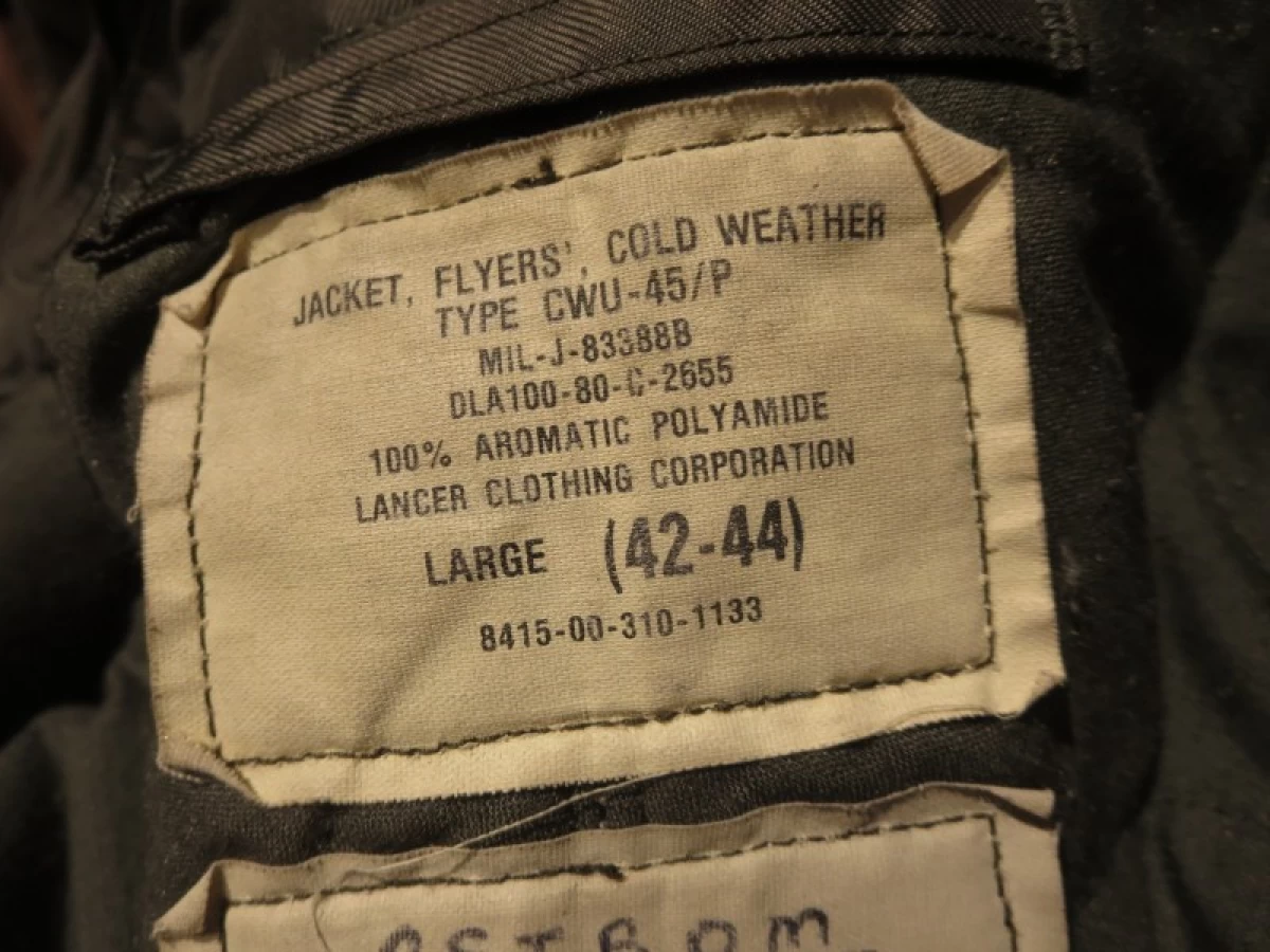 U.S.AIR FORCE Jacket CWU-45/P 1980年 sizeL used