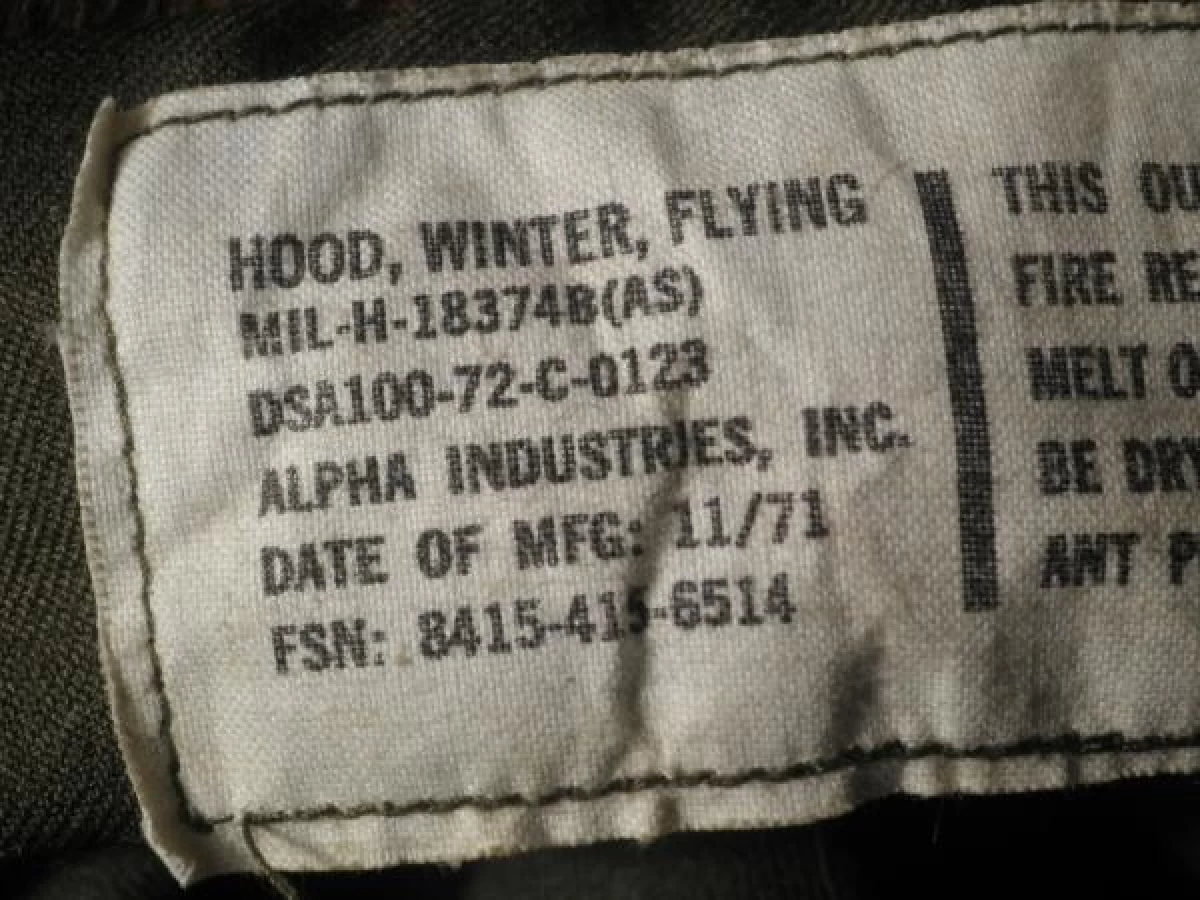 U.S.Hood WinterFlying RealFur 1972年 used